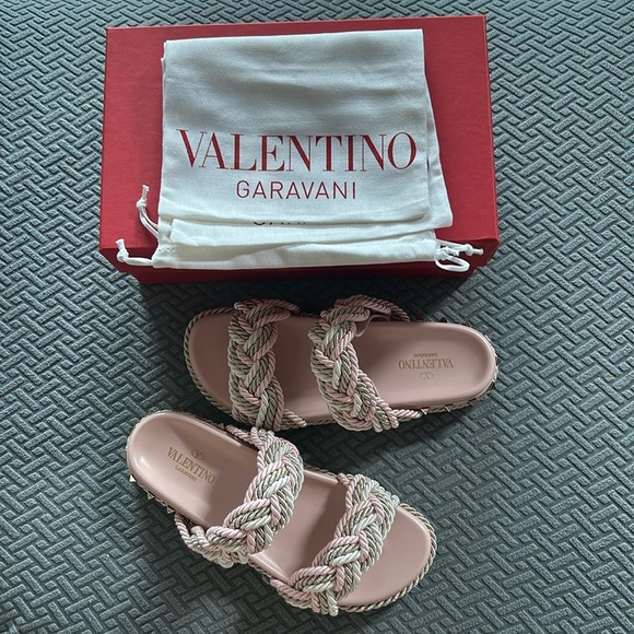 Valentino Women's Braided Espadrille Slide Sandals - Picture 4 of 14